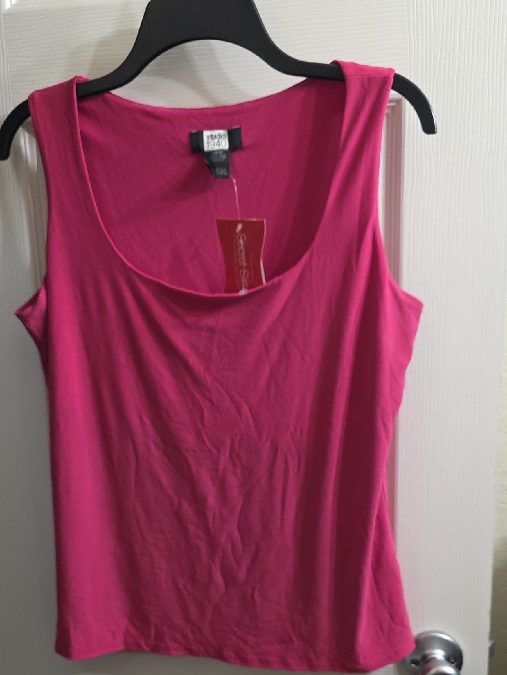 Studio 1940 Fuchsia Scoop Neck Secret Slimmer Tank Top Size L